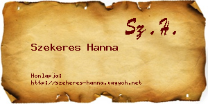 Szekeres Hanna névjegykártya