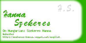 hanna szekeres business card